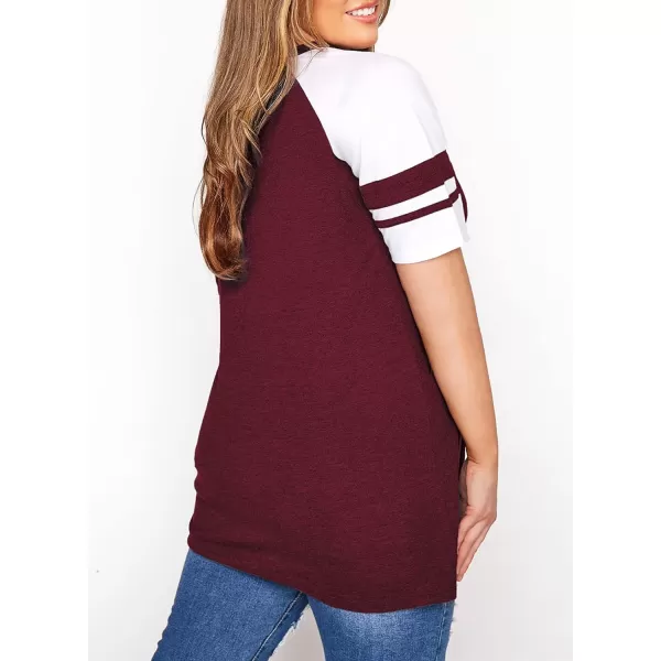 Happy Sailed Womens Plus Size Tunic Tops Summer Short Sleeve V Neck/Crew Neck Loose Casual Tee Shirt
