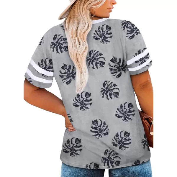 Happy Sailed Womens Plus Size Tunic Tops Summer Short Sleeve V Neck/Crew Neck Loose Casual Tee Shirt