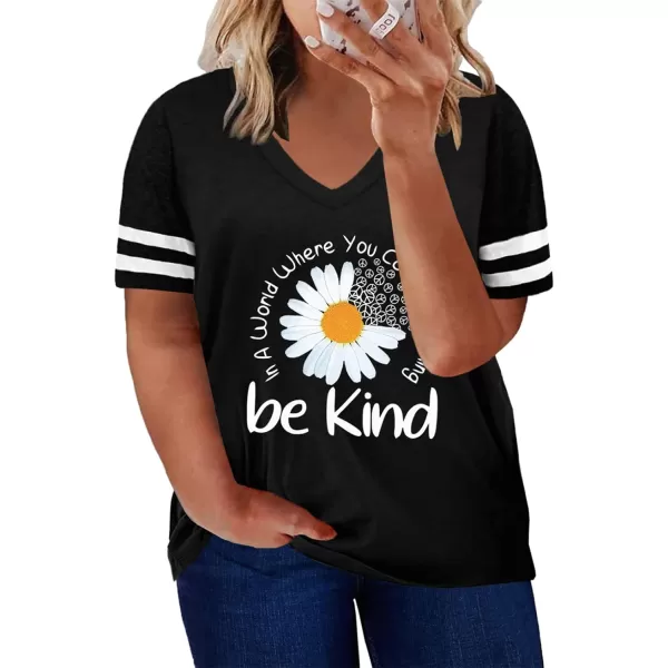 Happy Sailed Womens Plus Size Tunic Tops Summer Short Sleeve V Neck/Crew Neck Loose Casual Tee Shirt