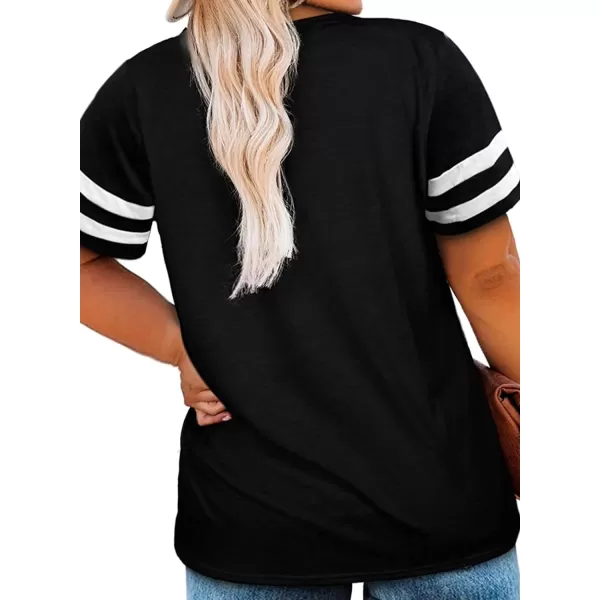 Happy Sailed Womens Plus Size Tunic Tops Summer Short Sleeve V Neck/Crew Neck Loose Casual Tee Shirt