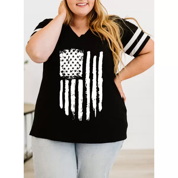 Happy Sailed Womens Plus Size Tunic Tops Summer Short Sleeve V Neck/Crew Neck Loose Casual Tee Shirt