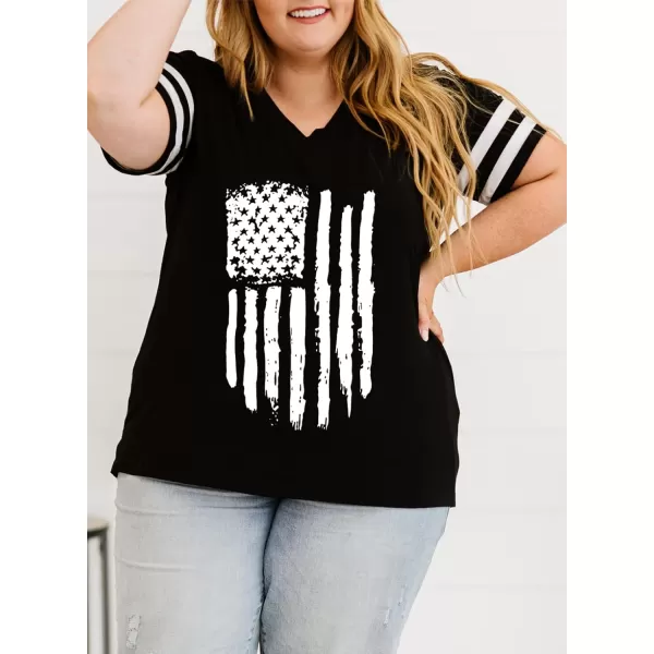Happy Sailed Womens Plus Size Tunic Tops Summer Short Sleeve V Neck/Crew Neck Loose Casual Tee Shirt