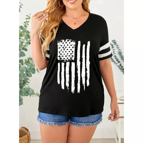 Happy Sailed Womens Plus Size Tunic Tops Summer Short Sleeve V Neck/Crew Neck Loose Casual Tee Shirt