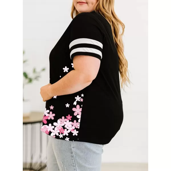 Happy Sailed Womens Plus Size Tunic Tops Summer Short Sleeve V Neck/Crew Neck Loose Casual Tee Shirt