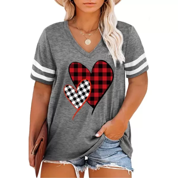 Happy Sailed Womens Plus Size Tunic Tops Summer Short Sleeve V Neck/Crew Neck Loose Casual Tee Shirt