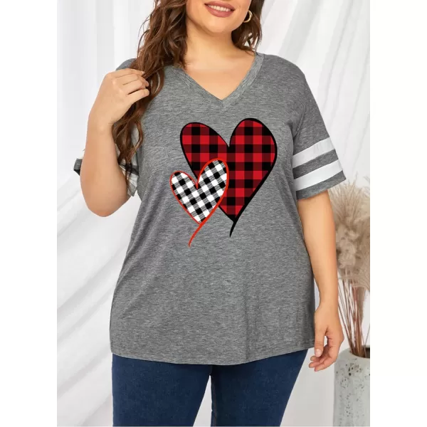 Happy Sailed Womens Plus Size Tunic Tops Summer Short Sleeve V Neck/Crew Neck Loose Casual Tee Shirt