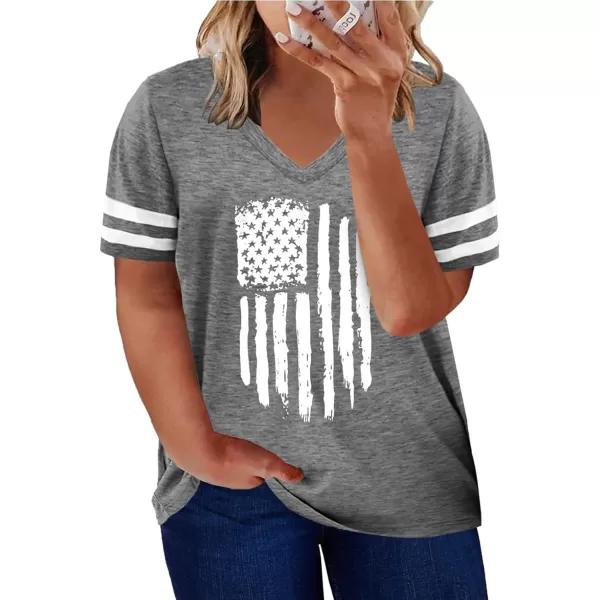 Happy Sailed Womens Plus Size Tunic Tops Summer Short Sleeve V Neck/Crew Neck Loose Casual Tee Shirt