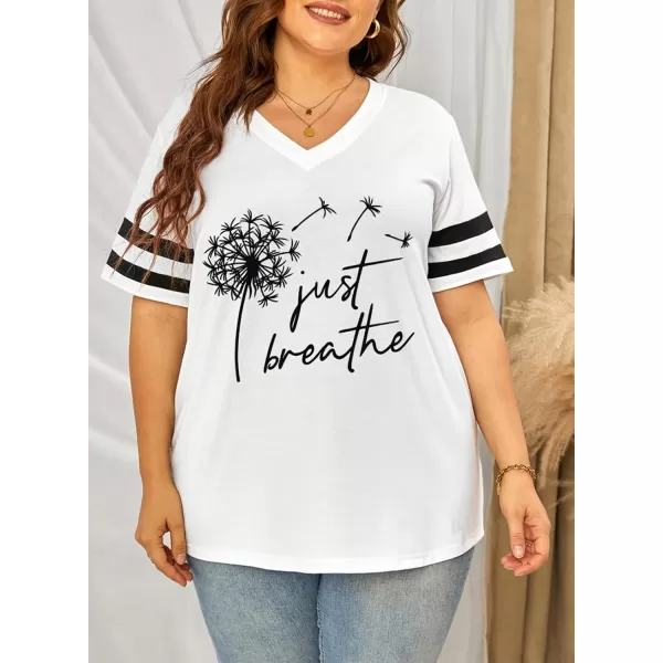 Happy Sailed Womens Plus Size Tunic Tops Summer Short Sleeve V Neck/Crew Neck Loose Casual Tee Shirt