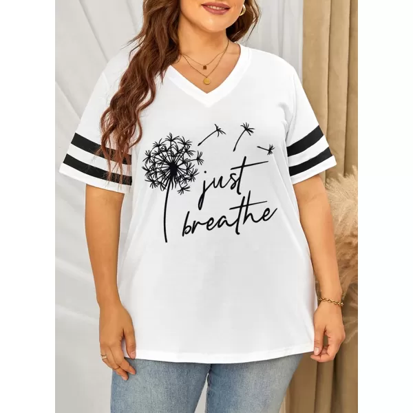 Happy Sailed Womens Plus Size Tunic Tops Summer Short Sleeve V Neck/Crew Neck Loose Casual Tee Shirt