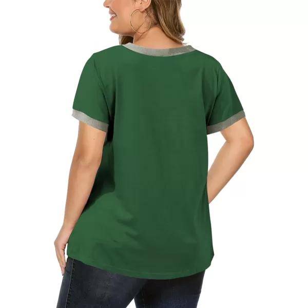 Happy Sailed Womens Plus Size Tunic Tops Summer Short Sleeve V Neck/Crew Neck Loose Casual Tee Shirt