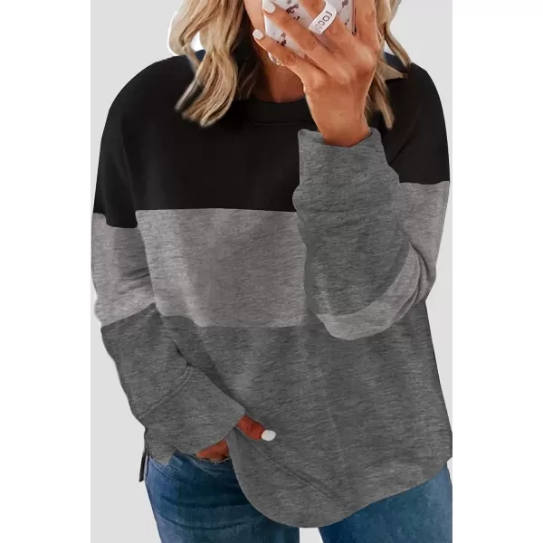 Happy Sailed Womens Tie Dye Printed Sweatshirt Loose Casual Long Sleeve Crewneck Striped Pullover Tops