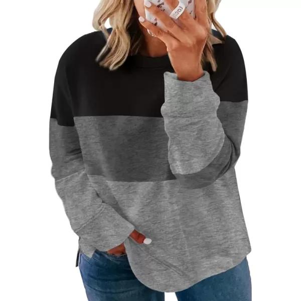 Happy Sailed Womens Tie Dye Printed Sweatshirt Loose Casual Long Sleeve Crewneck Striped Pullover Tops