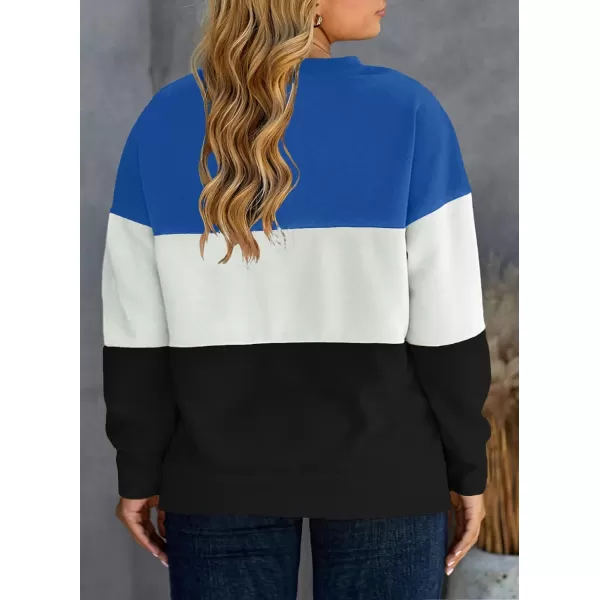 Happy Sailed Womens Tie Dye Printed Sweatshirt Loose Casual Long Sleeve Crewneck Striped Pullover Tops