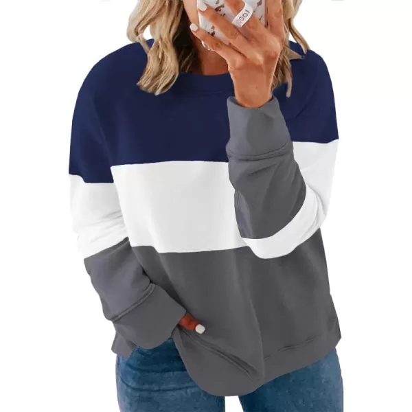 Happy Sailed Womens Tie Dye Printed Sweatshirt Loose Casual Long Sleeve Crewneck Striped Pullover Tops