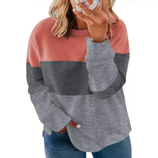 Happy Sailed Womens Tie Dye Printed Sweatshirt Loose Casual Long Sleeve Crewneck Striped Pullover Tops