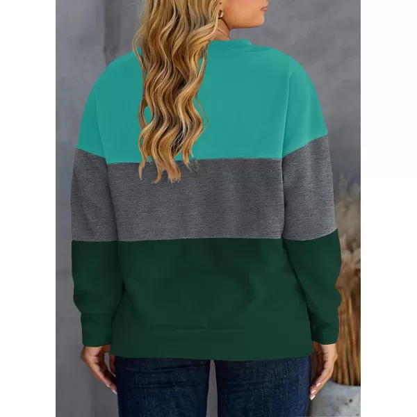 Happy Sailed Womens Tie Dye Printed Sweatshirt Loose Casual Long Sleeve Crewneck Striped Pullover Tops