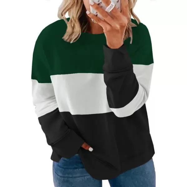 Happy Sailed Womens Tie Dye Printed Sweatshirt Loose Casual Long Sleeve Crewneck Striped Pullover Tops