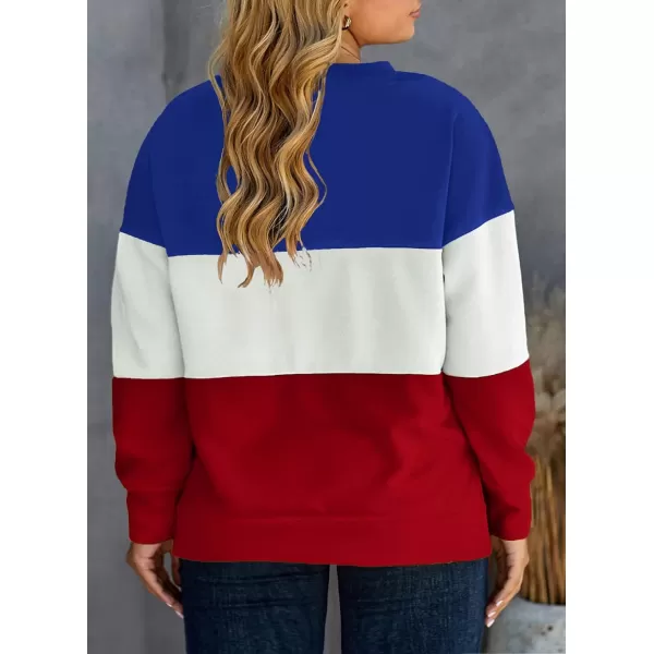 Happy Sailed Womens Tie Dye Printed Sweatshirt Loose Casual Long Sleeve Crewneck Striped Pullover Tops