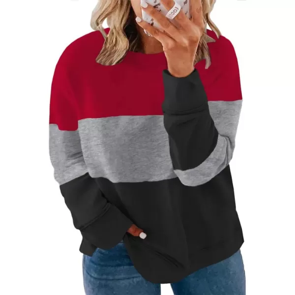 Happy Sailed Womens Tie Dye Printed Sweatshirt Loose Casual Long Sleeve Crewneck Striped Pullover Tops