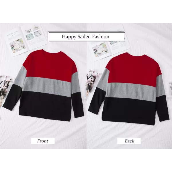 Happy Sailed Womens Tie Dye Printed Sweatshirt Loose Casual Long Sleeve Crewneck Striped Pullover Tops