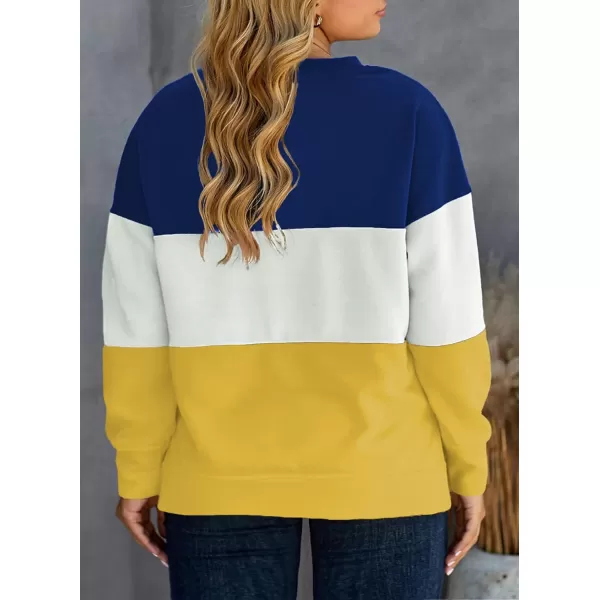 Happy Sailed Womens Tie Dye Printed Sweatshirt Loose Casual Long Sleeve Crewneck Striped Pullover Tops