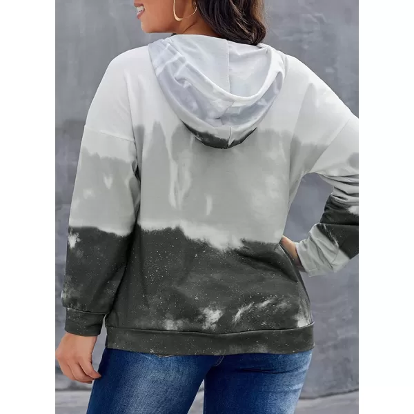 Happy Sailed Womens Tie Dye Printed Sweatshirt Loose Casual Long Sleeve Crewneck Striped Pullover Tops