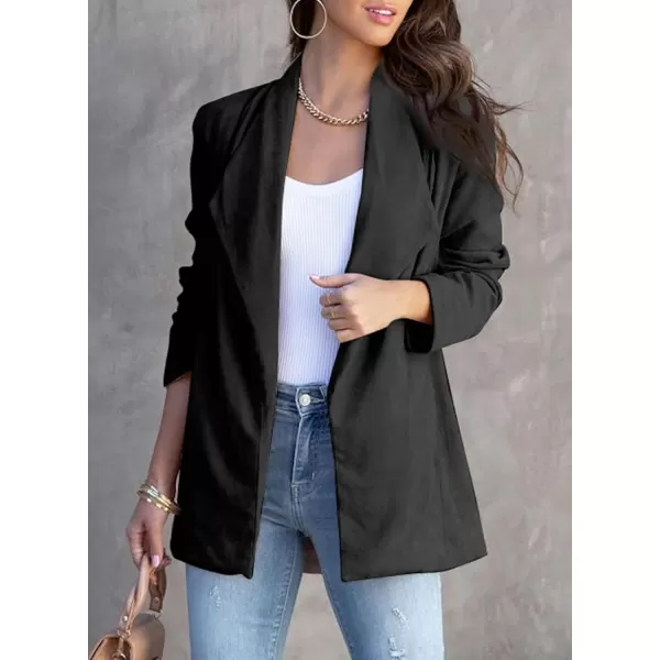 Happy Sailed Womens Faux Suede Jacket Fashion Lapel Neck Pocketed Waist Tie Business Casual Blazers Suits Trendy Outfits