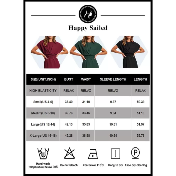 Happy Sailed Womens Formal Dress 2024 Trendy Elegant Batwing Sleeve Front Wrap Tie Waist Long Maxi Cocktail Party Dresses