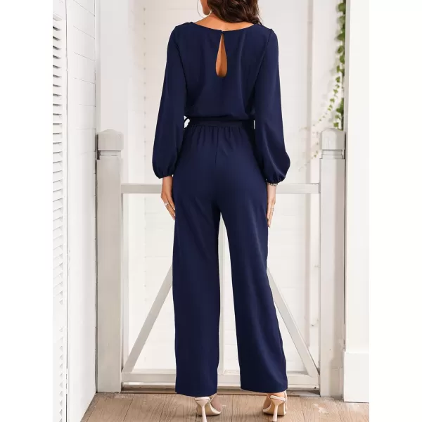 Happy Sailed Women Casual Loose Short Sleeve Belted Wide Leg Pant Romper Jumpsuits