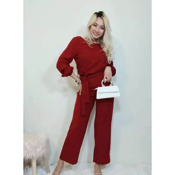 Happy Sailed Women Casual Loose Short Sleeve Belted Wide Leg Pant Romper Jumpsuits