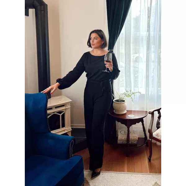 Happy Sailed Women Casual Loose Short Sleeve Belted Wide Leg Pant Romper Jumpsuits