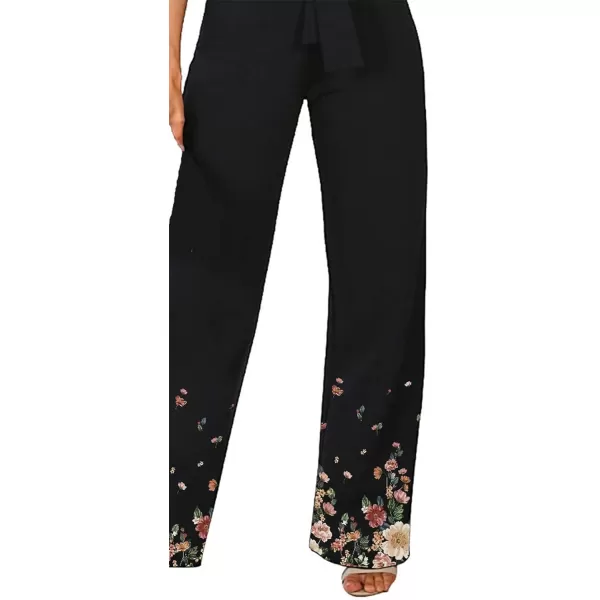 Happy Sailed Women Casual Loose Short Sleeve Belted Wide Leg Pant Romper Jumpsuits
