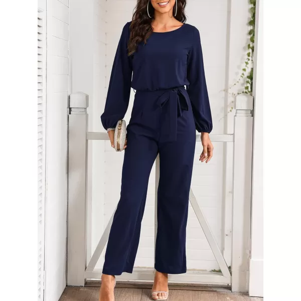 Happy Sailed Women Casual Loose Short Sleeve Belted Wide Leg Pant Romper Jumpsuits