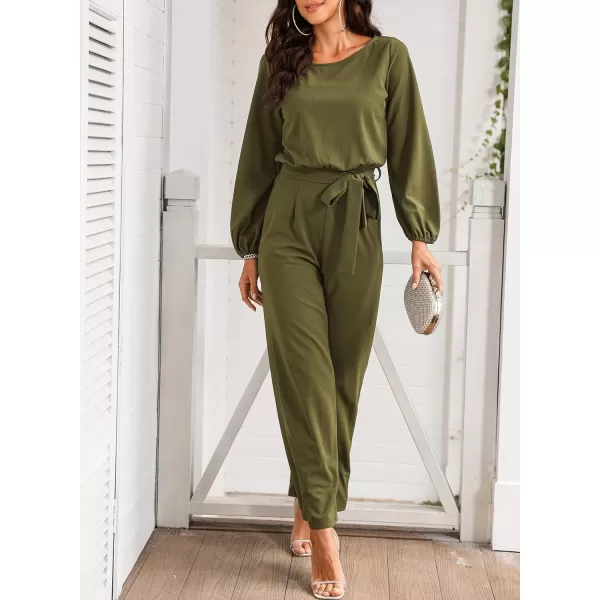 Happy Sailed Women Casual Loose Short Sleeve Belted Wide Leg Pant Romper Jumpsuits