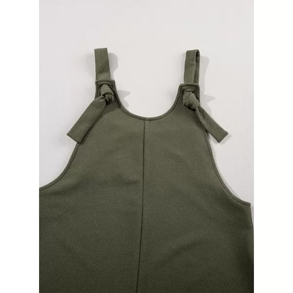 Happy Sailed Womens Rompers Jumpsuits Summer Sleeveless Adjustable Knot Straps Shorts Overall Jumpers with Pockets
