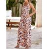 imageHappy Sailed Jumpsuits for Women Summer Casual Floral Print Sleeveless Jumpsuit High Waist Wide Leg Pant Rompers with PocketsBlack