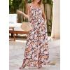 imageHappy Sailed Jumpsuits for Women Summer Casual Floral Print Sleeveless Jumpsuit High Waist Wide Leg Pant Rompers with PocketsBlack