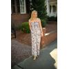 imageHappy Sailed Jumpsuits for Women Summer Casual Floral Print Sleeveless Jumpsuit High Waist Wide Leg Pant Rompers with PocketsPurple