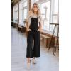 imageHappy Sailed Women Corduroy Overalls Winter Fall Casual Loose Sleeveless Adjustable Strap Wide Leg Jumpsuits with PocketsBlack