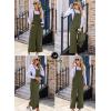 imageHappy Sailed Women Corduroy Overalls Winter Fall Casual Loose Sleeveless Adjustable Strap Wide Leg Jumpsuits with PocketsGreen