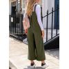 imageHappy Sailed Women Corduroy Overalls Winter Fall Casual Loose Sleeveless Adjustable Strap Wide Leg Jumpsuits with PocketsGreen