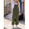 imageHappy Sailed Women Corduroy Overalls Winter Fall Casual Loose Sleeveless Adjustable Strap Wide Leg Jumpsuits with PocketsGreen