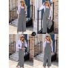 imageHappy Sailed Women Corduroy Overalls Winter Fall Casual Loose Sleeveless Adjustable Strap Wide Leg Jumpsuits with PocketsGrey