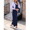 imageHappy Sailed Women Corduroy Overalls Winter Fall Casual Loose Sleeveless Adjustable Strap Wide Leg Jumpsuits with PocketsNavy Blue