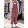 imageHappy Sailed Women Corduroy Overalls Winter Fall Casual Loose Sleeveless Adjustable Strap Wide Leg Jumpsuits with PocketsPink