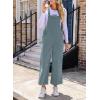 imageHappy Sailed Women Corduroy Overalls Winter Fall Casual Loose Sleeveless Adjustable Strap Wide Leg Jumpsuits with PocketsSky Blue