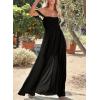 imageHappy Sailed Womens 2025 Summer Smocked Off The Shoulder Maxi Dresses Ruffle Short Sleeve A Line Side Slit SundressBlack