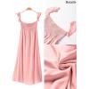 imageHappy Sailed Womens 2025 Summer Smocked Off The Shoulder Maxi Dresses Ruffle Short Sleeve A Line Side Slit SundressPink