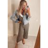 imageHappy Sailed Womens Casual Jumpsuits Loose Overalls Summer Sleeveless Stretchy Wide Leg Long Pants Romper with PocketsA Solid Gray