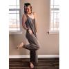 imageHappy Sailed Womens Casual Jumpsuits Loose Overalls Summer Sleeveless Stretchy Wide Leg Long Pants Romper with PocketsA Solid Gray